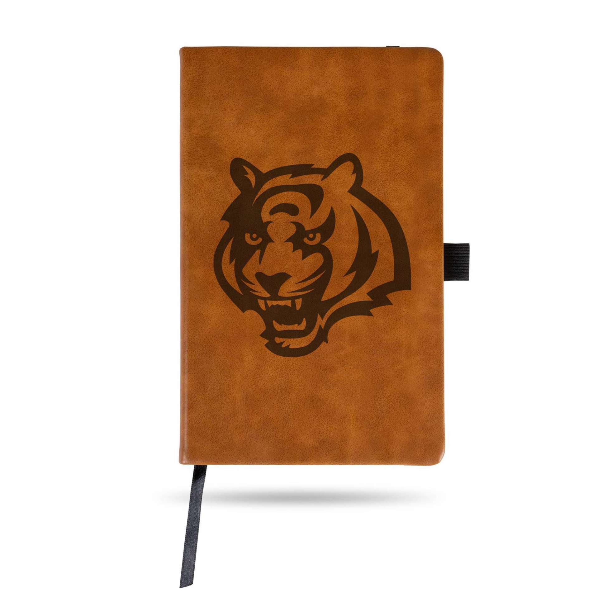 slide 1 of 1, NFL Cincinnati Bengals Laser Engraved Brown Leather Padfolio, 1 ct