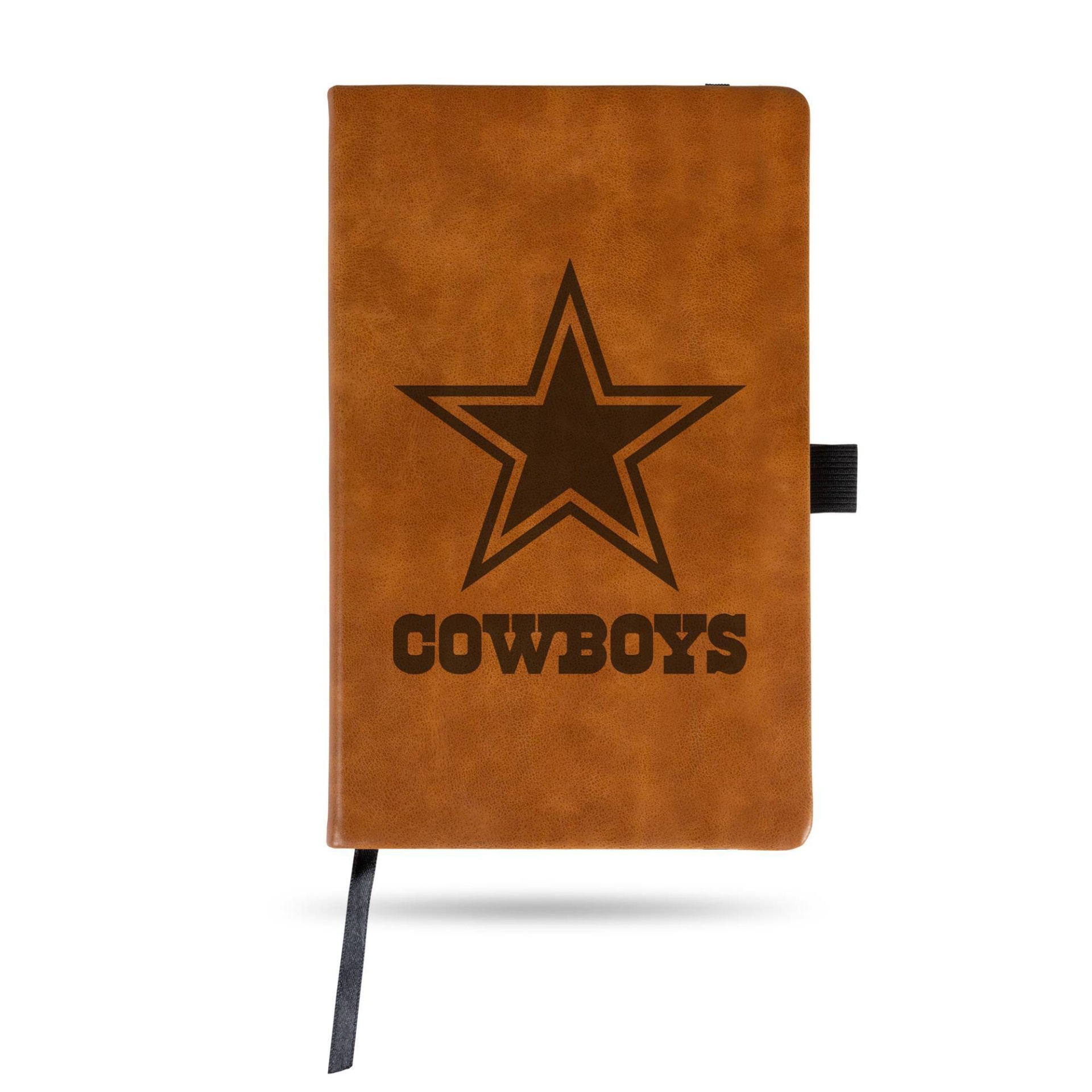 slide 1 of 1, NFL Dallas Cowboys Laser Engraved Brown Leather Padfolio, 1 ct