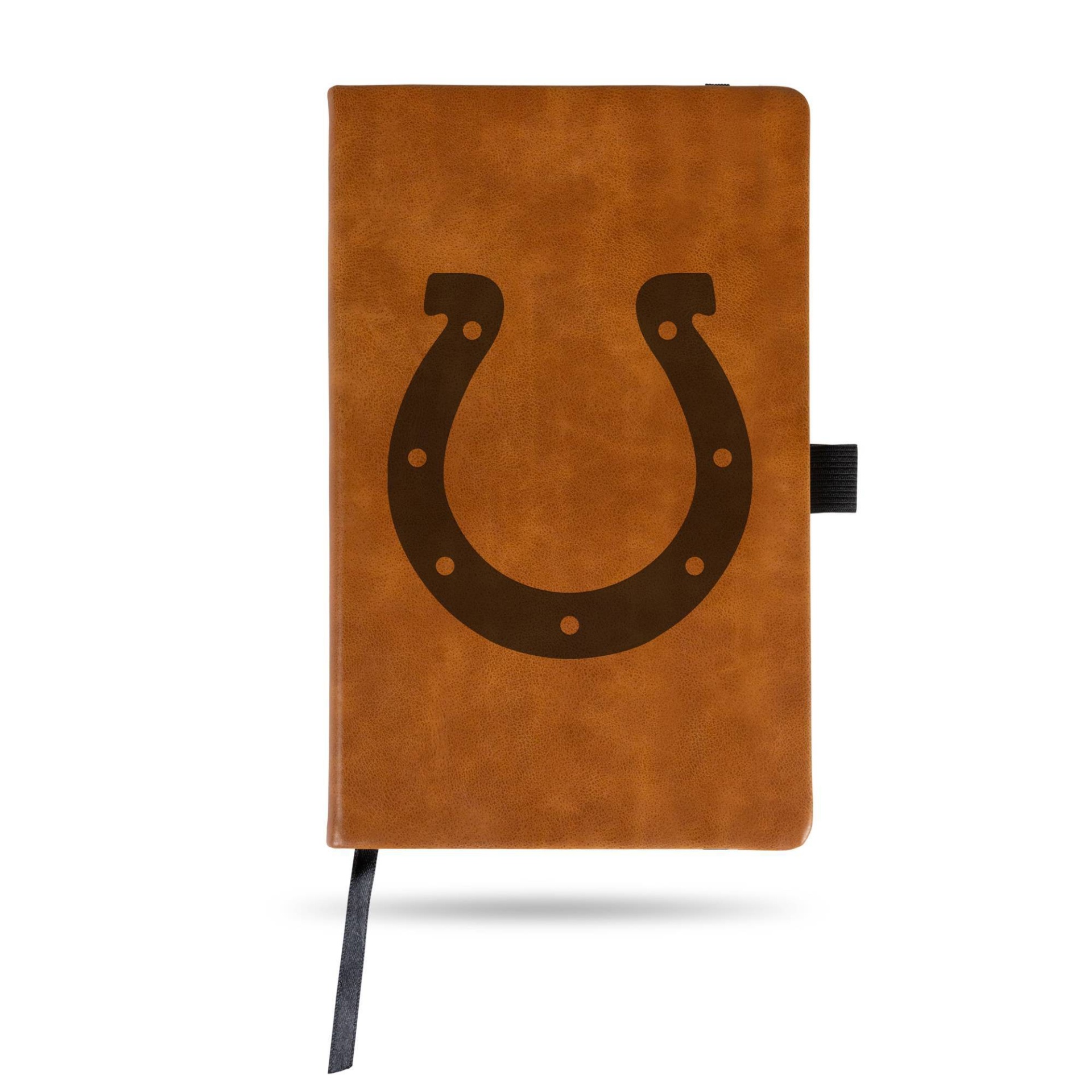 slide 1 of 3, NFL Indianapolis Colts Laser Engraved Brown Leather Padfolio, 1 ct