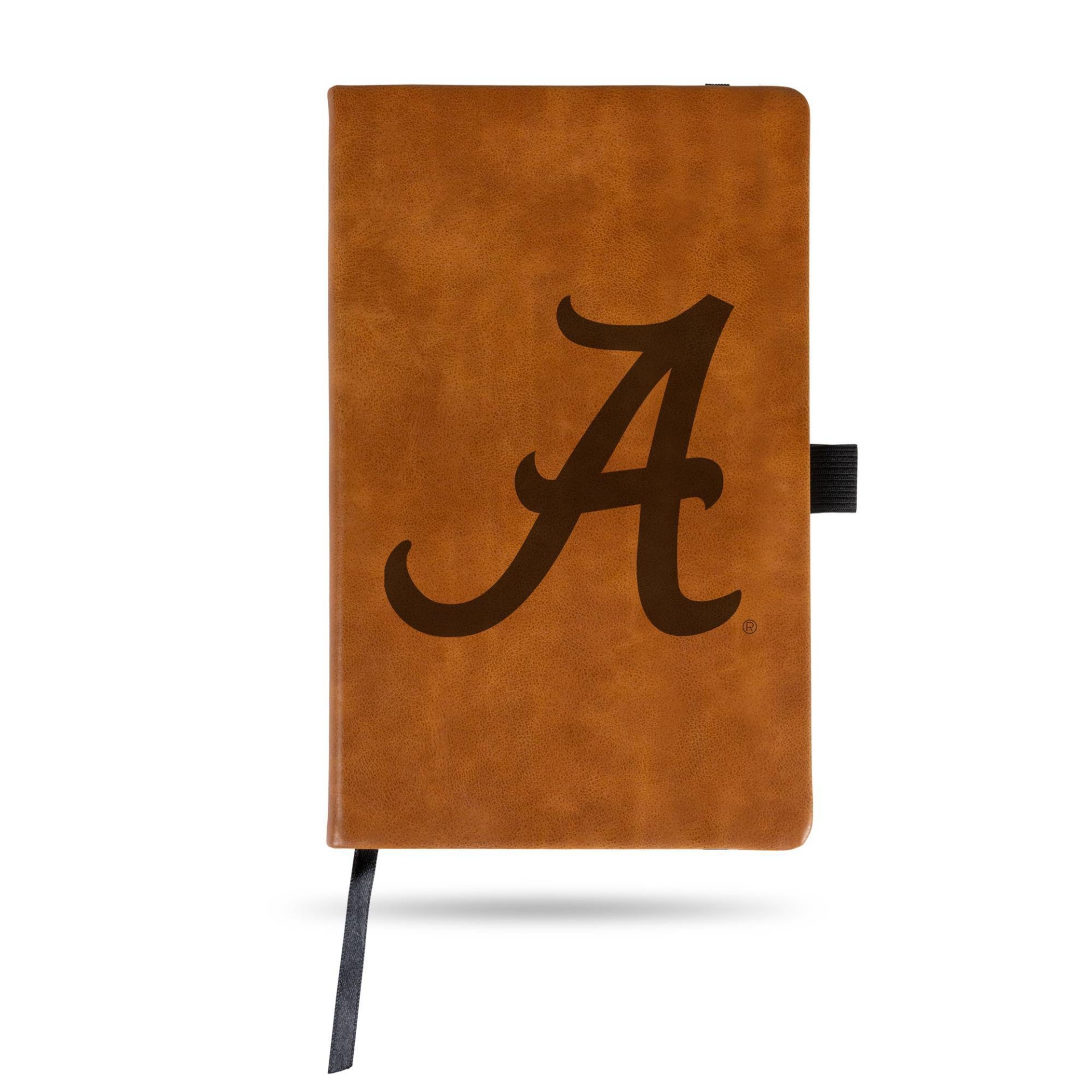 slide 1 of 3, NCAA Alabama Crimson Tide Laser Engraved Brown Leather Padfolio, 1 ct