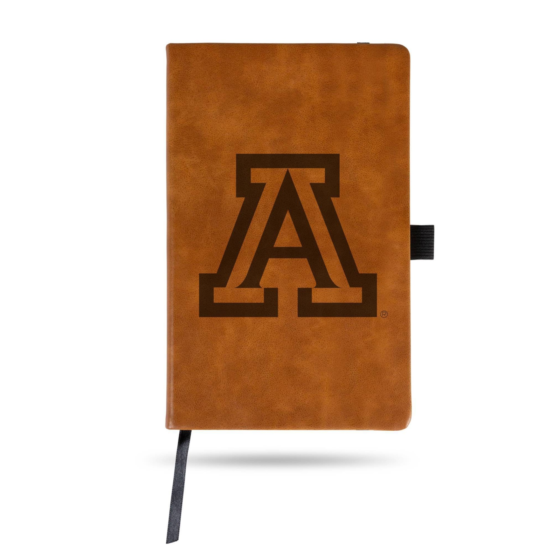 slide 1 of 1, NCAA Arizona Wildcats Laser Engraved Brown Leather Padfolio, 1 ct