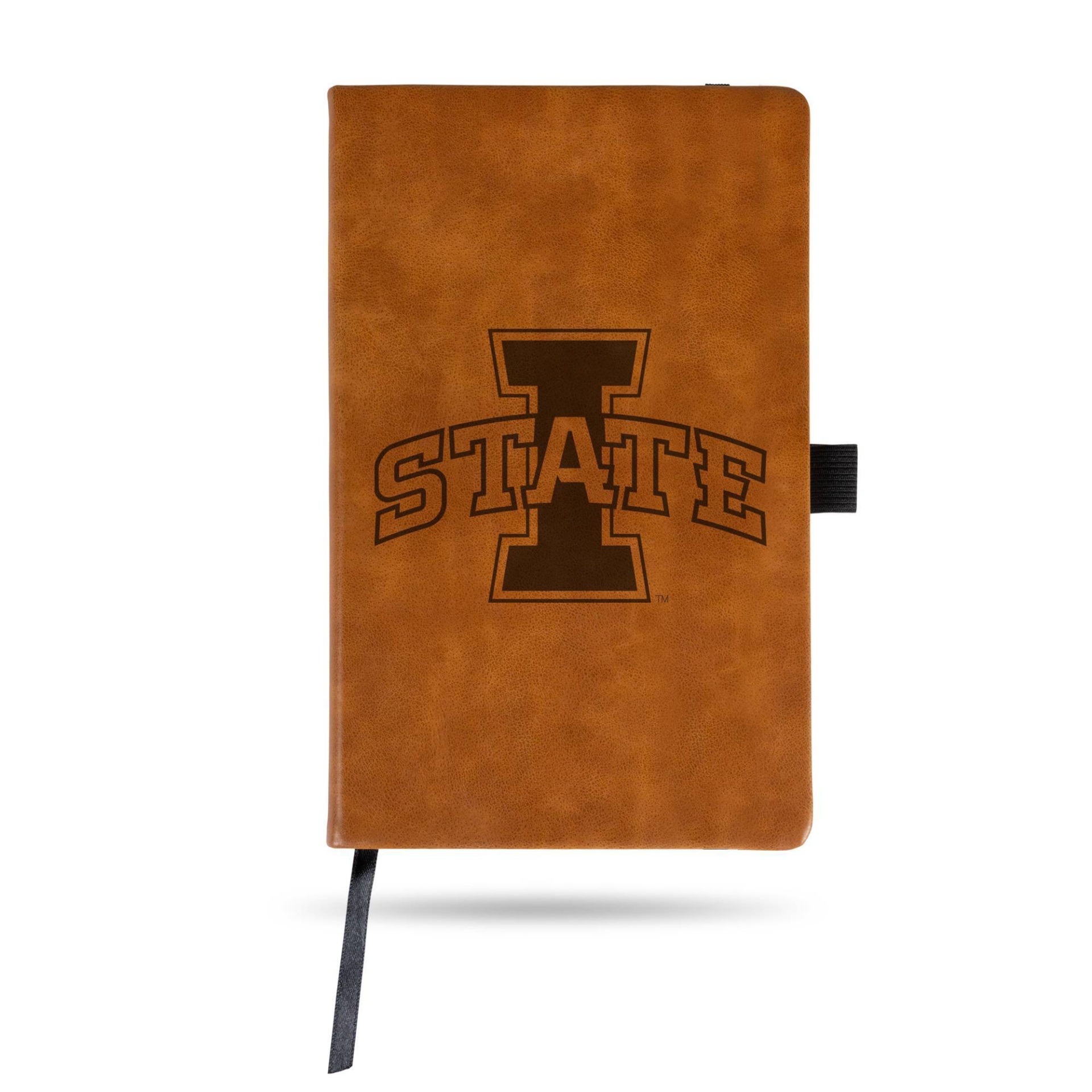 slide 1 of 3, NCAA Iowa State Cyclones Laser Engraved Brown Leather Padfolio, 1 ct