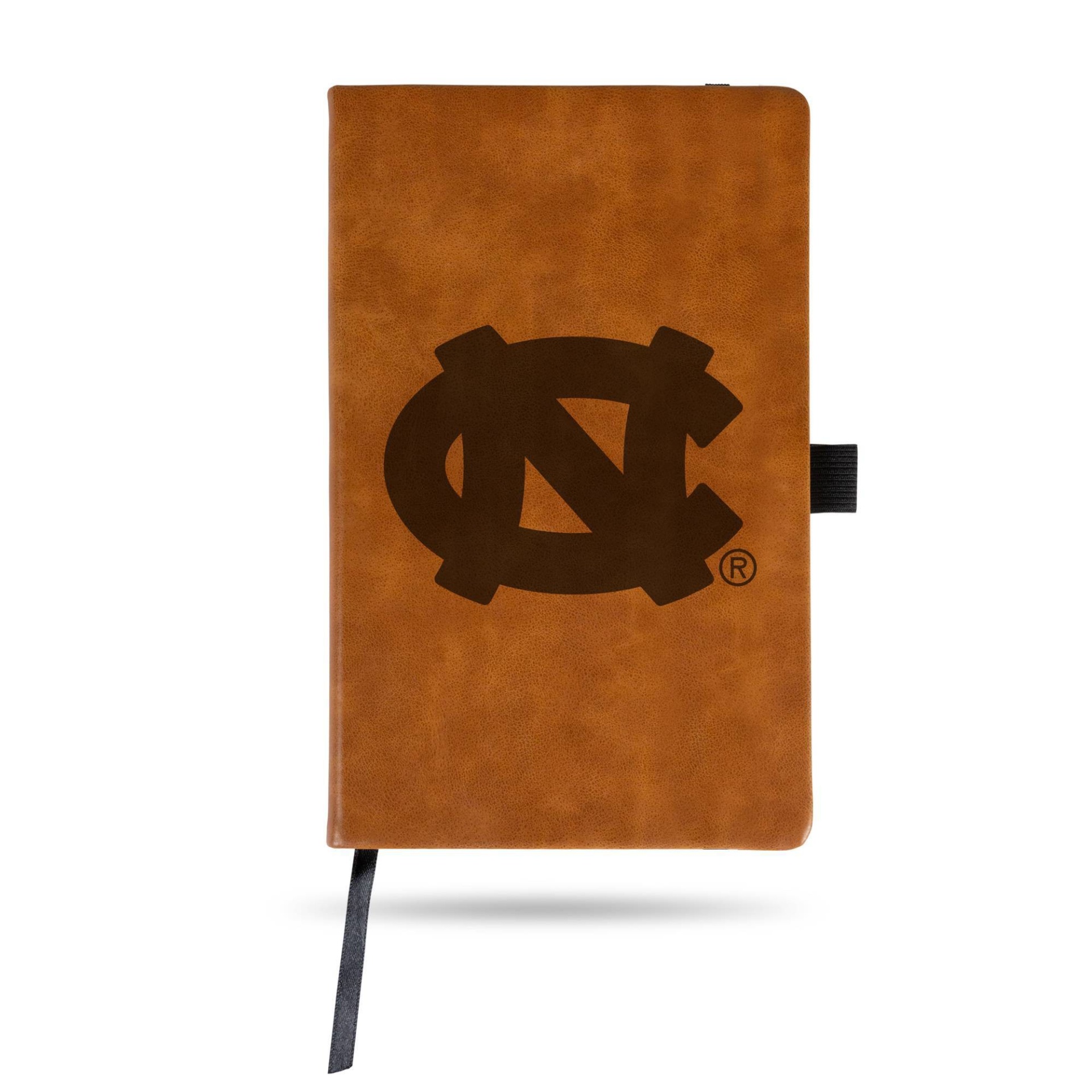 slide 1 of 3, NCAA North Carolina Tar Heels Laser Engraved Brown Leather Padfolio, 1 ct