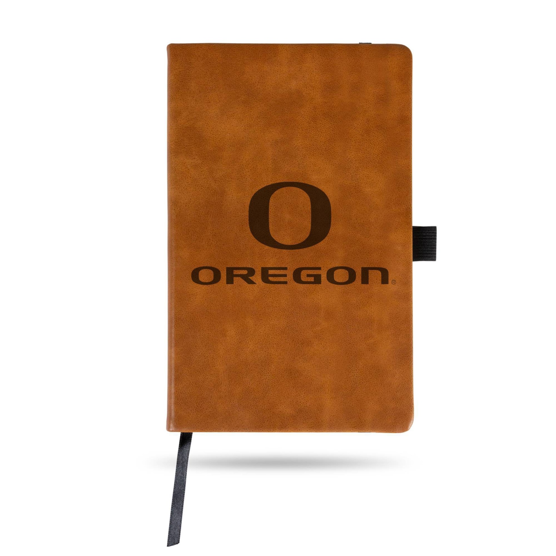 slide 1 of 1, NCAA Oregon Ducks Laser Engraved Brown Leather Padfolio, 1 ct