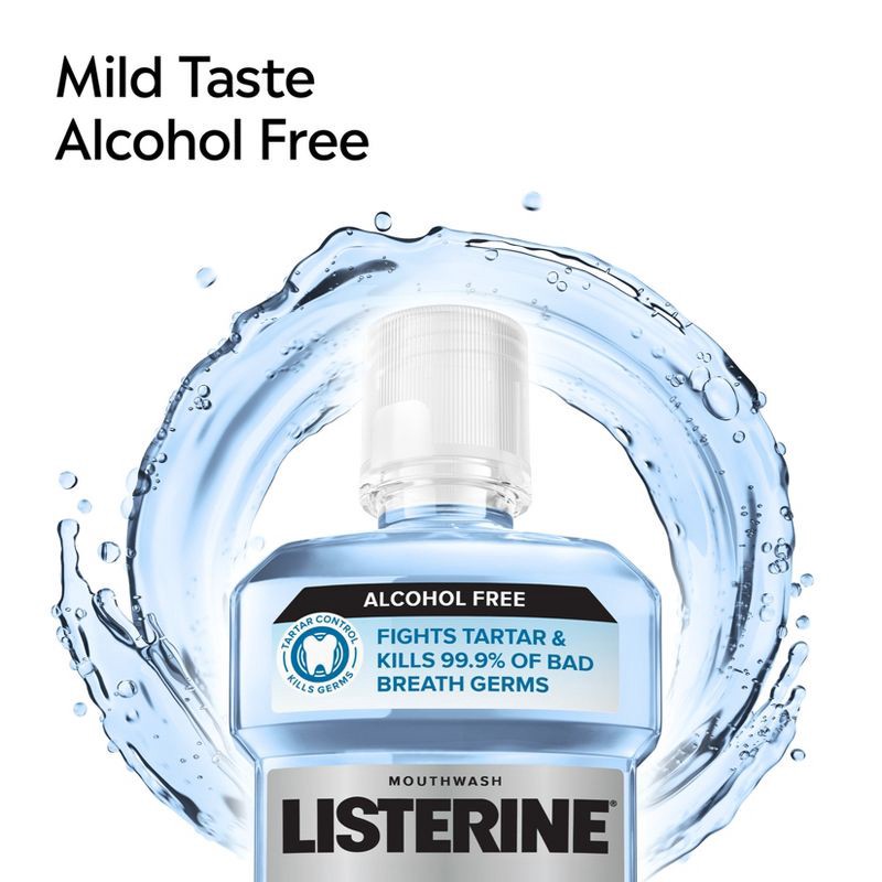 slide 6 of 10, Listerine Ultraclean Zero Alcohol Tartar Control Mouthwash Arctic Mint - 500ml, 500 ml