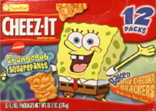 slide 1 of 1, Cheezit Baked Snack Crackers Mild Cheddar Spongebob Squarepants, 13.2 oz