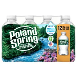 Poland Spring Maine Spring Water, 12 fl oz bottles (Pack of 12)