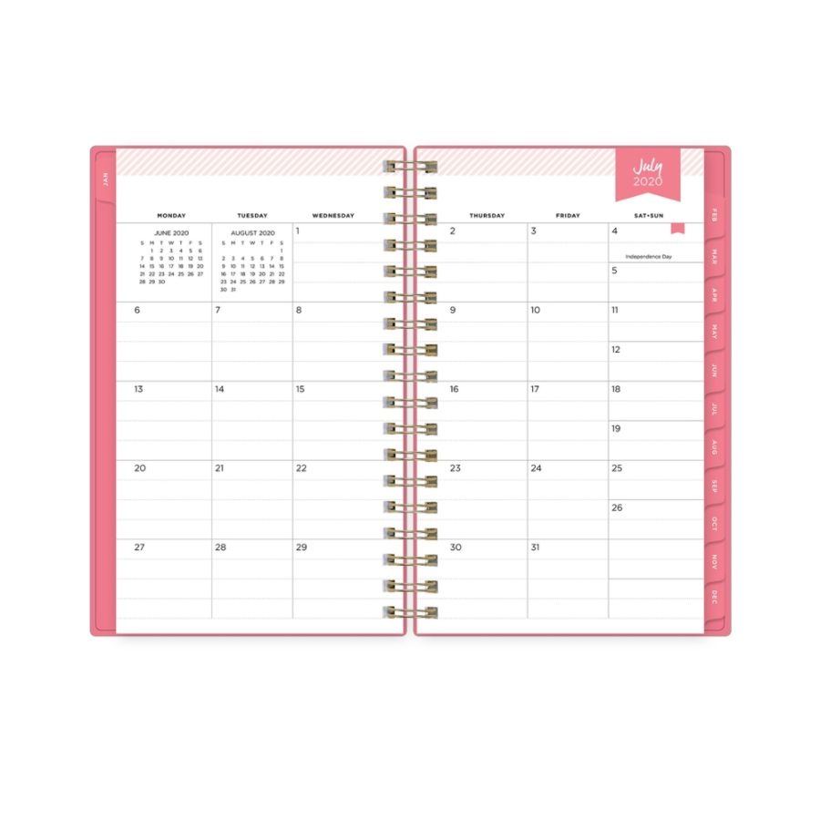 slide 4 of 4, Blue Sky Day Designer Academic Weekly/Monthly Planner, 3-5/8'' X 6-1/8'', Hollyhock, July 2020 To June 2021, 118312, 1 ct