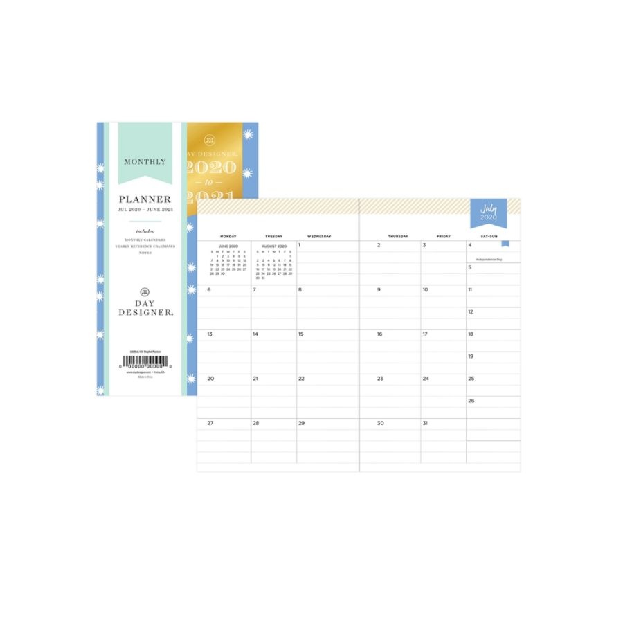 slide 2 of 3, Blue Sky Day Designer Academic Monthly Planner, 3-5/8'' X 6-1/8'', Starbright, July 2020 To June 2021, 118355, 1 ct