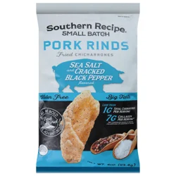 Southern Recipe Sea Salt and Cracked Black Pepper Flavored Pork Rinds 4 oz