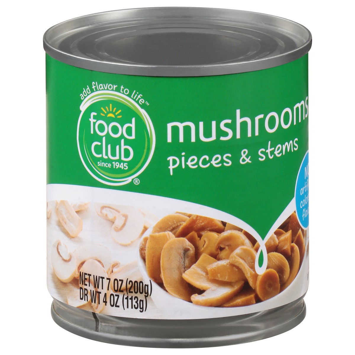 slide 2 of 11, Food Club Mushrooms With Stems And Pieces, 4 oz