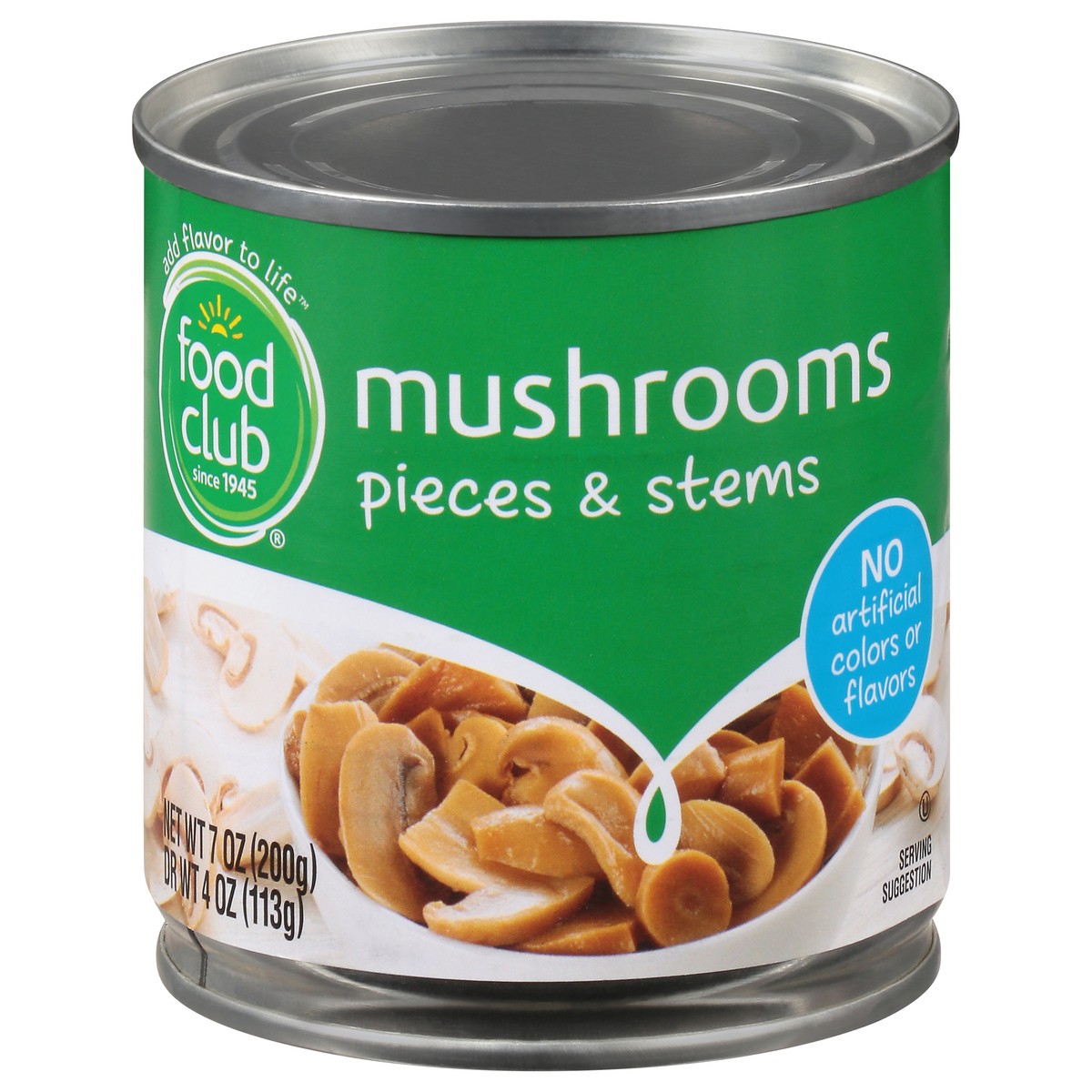 slide 1 of 11, Food Club Mushrooms With Stems And Pieces, 4 oz