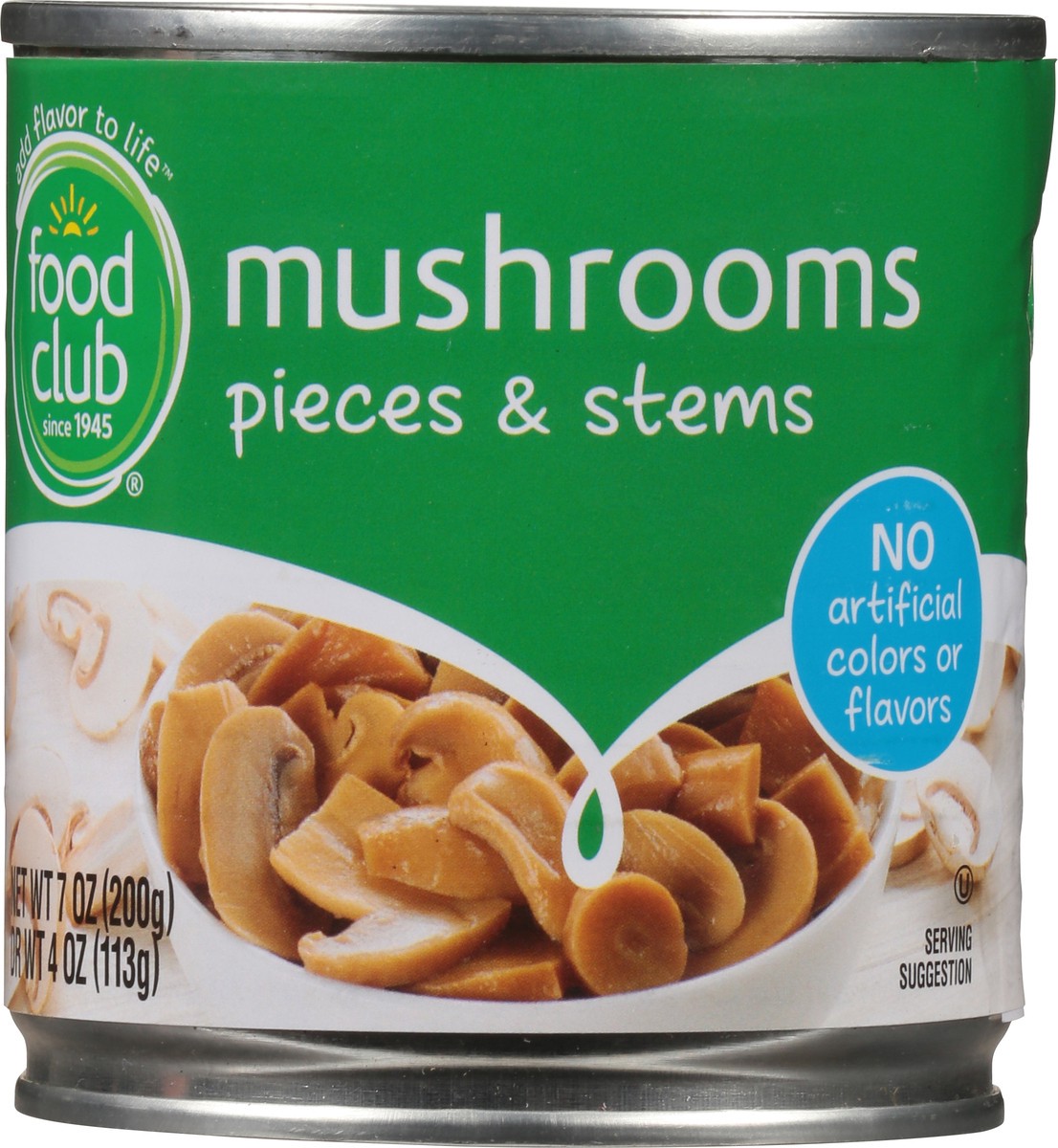 slide 9 of 11, Food Club Mushrooms With Stems And Pieces, 4 oz