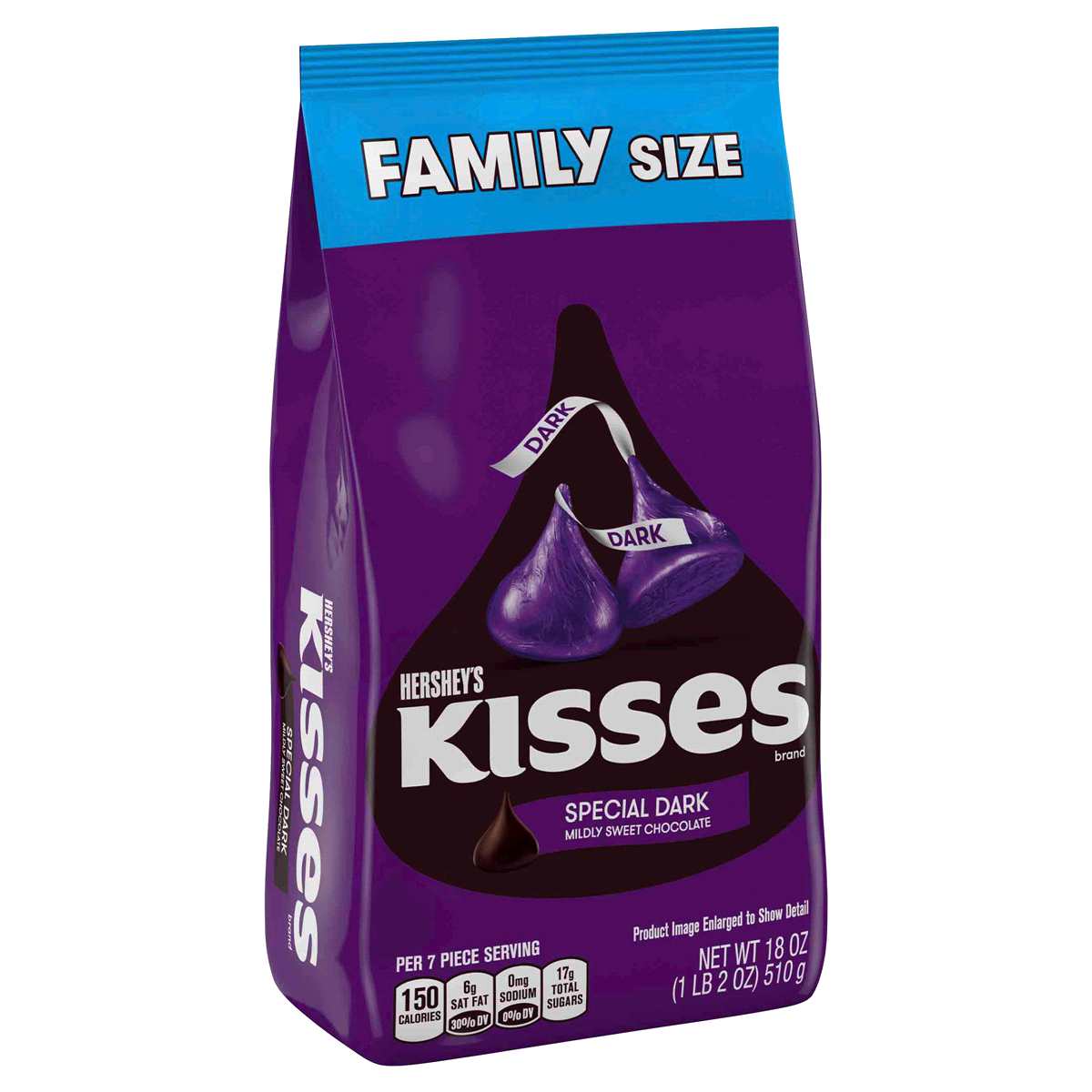 slide 3 of 3, Kisses Special Dark Mildly Sweet Chocolates, 18 oz