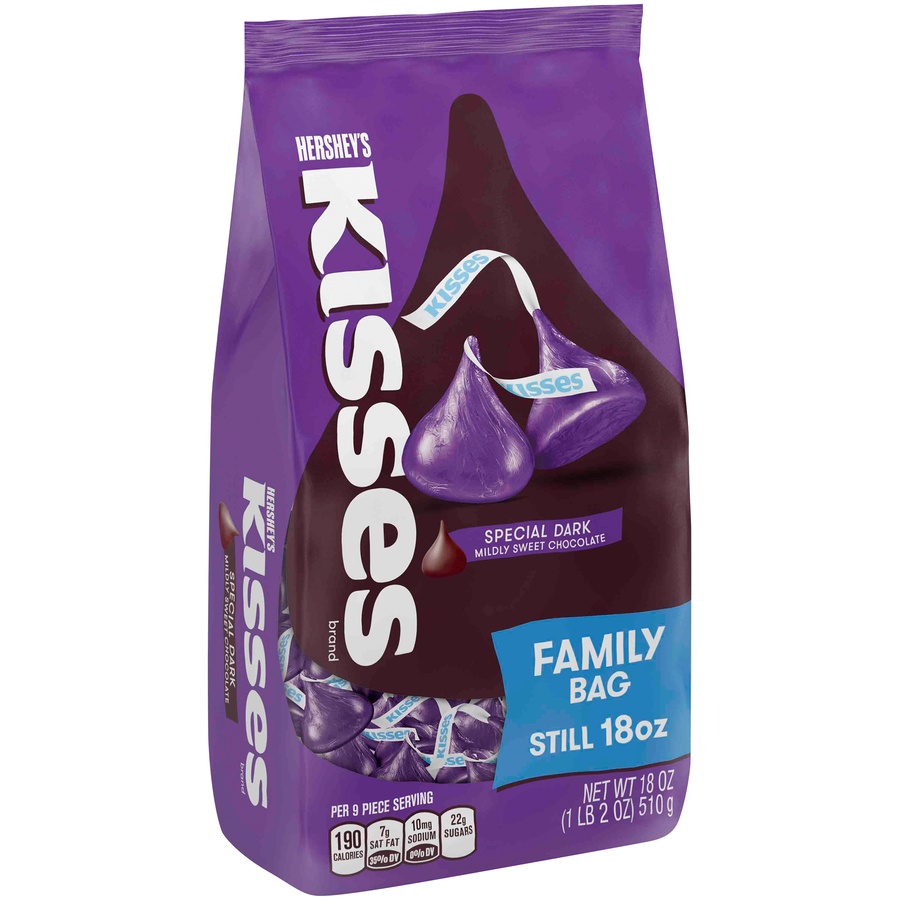 slide 1 of 3, Kisses Special Dark Mildly Sweet Chocolates, 18 oz