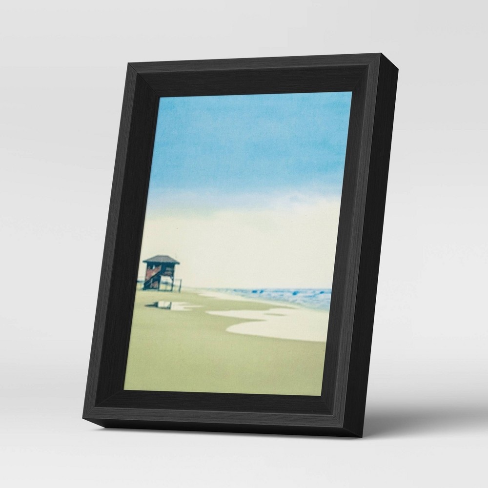 slide 4 of 4, 5" x 7" Wedge Picture Frame Black - Room Essentials, 1 ct