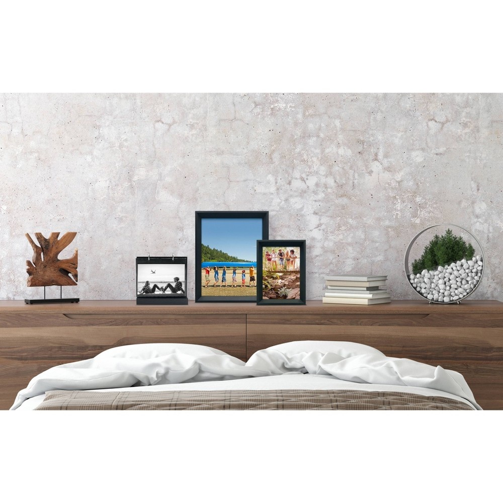 slide 2 of 4, 5" x 7" Wedge Picture Frame Black - Room Essentials, 1 ct