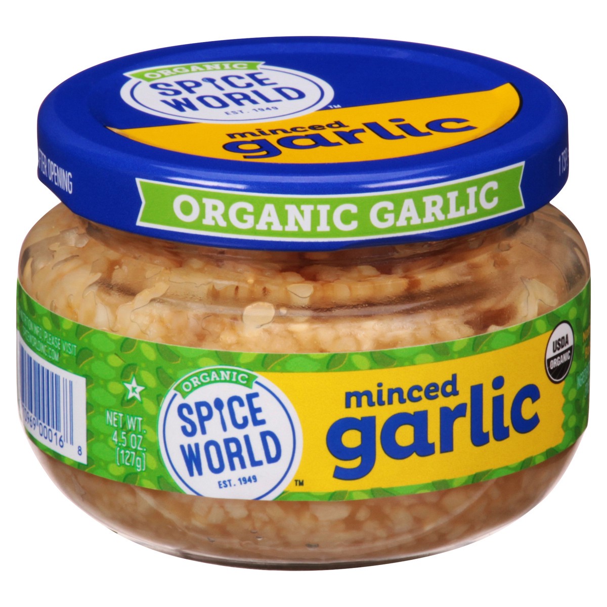 slide 2 of 13, Spice World Organic Minced Garlic 4.5 oz, 4.5 oz