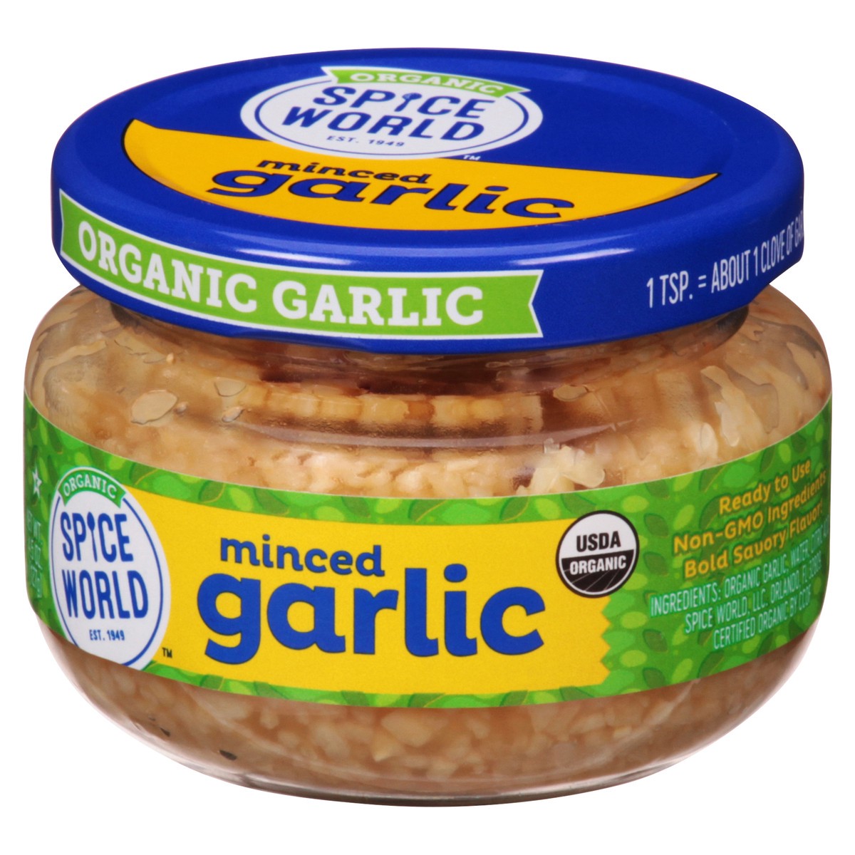 slide 3 of 13, Spice World Organic Minced Garlic 4.5 oz, 4.5 oz