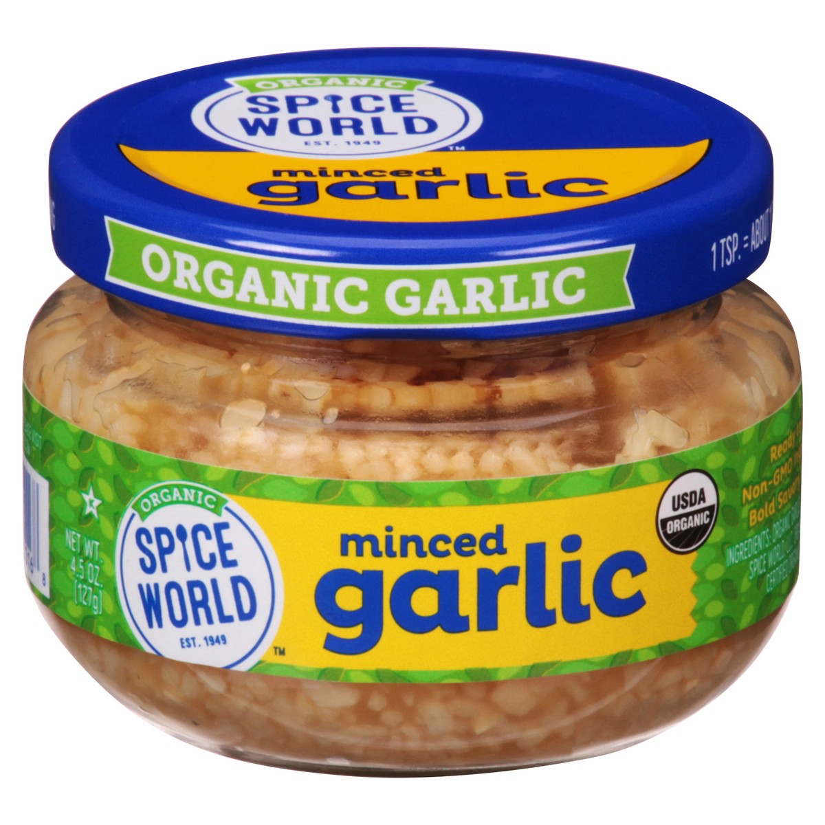 slide 13 of 13, Spice World Organic Minced Garlic 4.5 oz, 4.5 oz