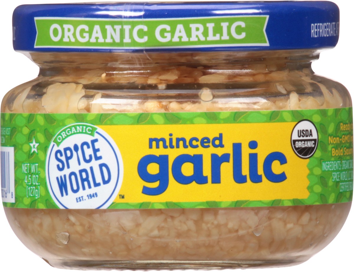 slide 1 of 13, Spice World Organic Minced Garlic 4.5 oz, 4.5 oz