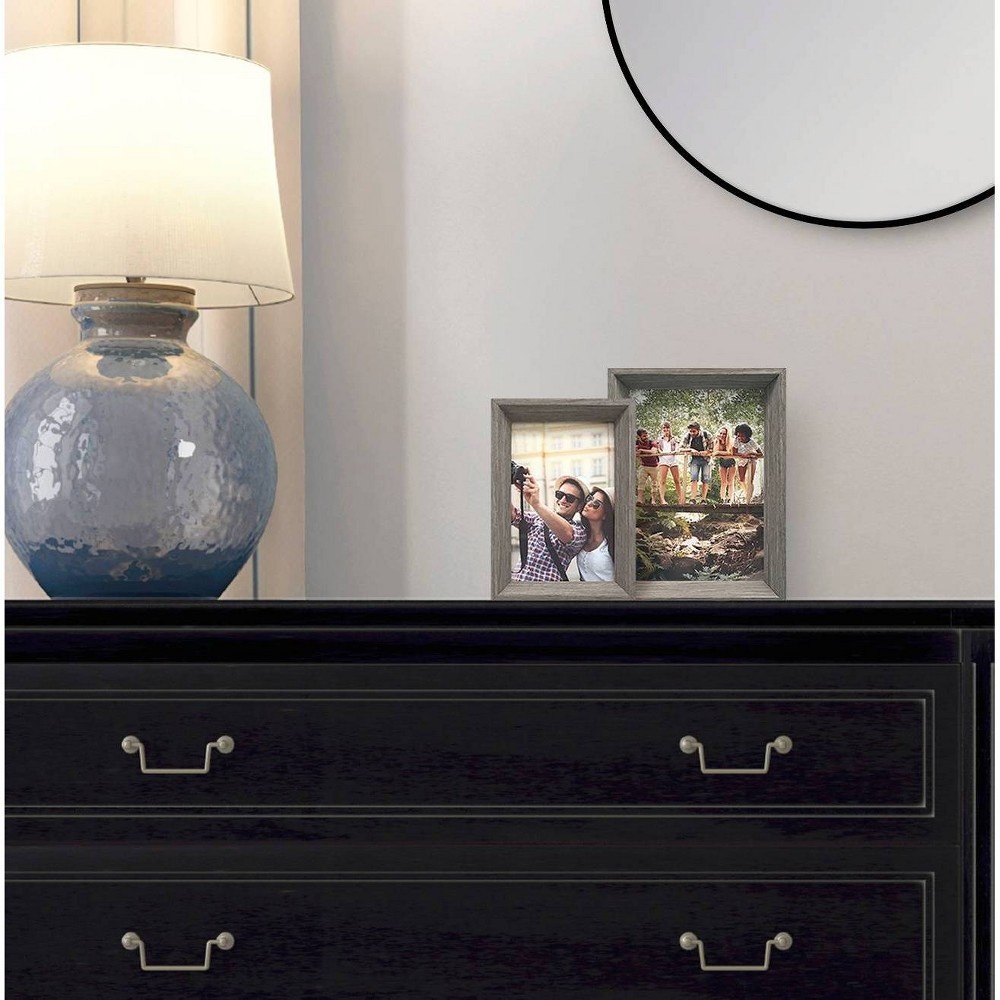 slide 3 of 4, 4" x 6" Wedge Picture Frame Gray - Room Essentials, 1 ct