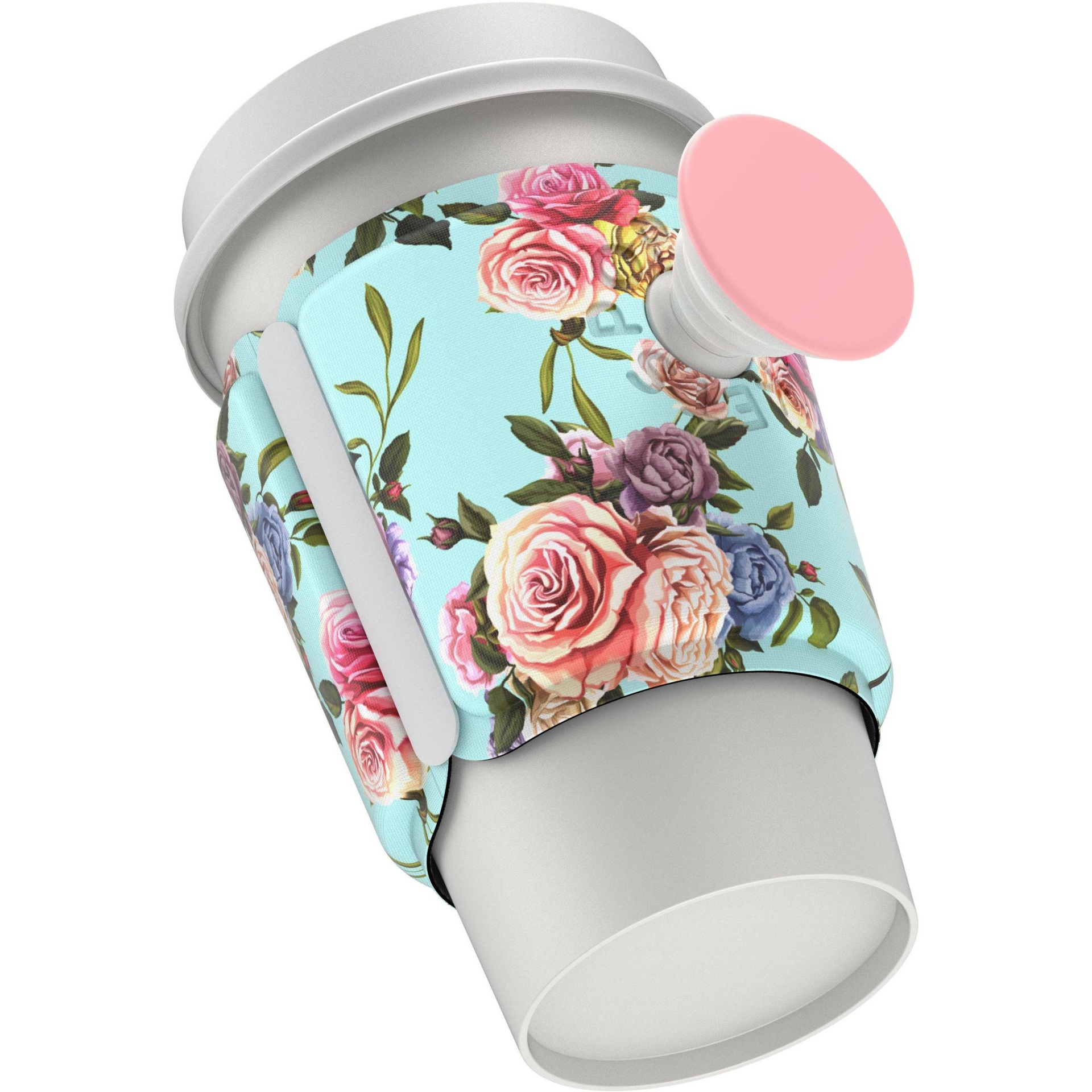 slide 1 of 1, PopSockets PopThirst Retro Wild Rose PopGrip Can Sleeve, 1 ct