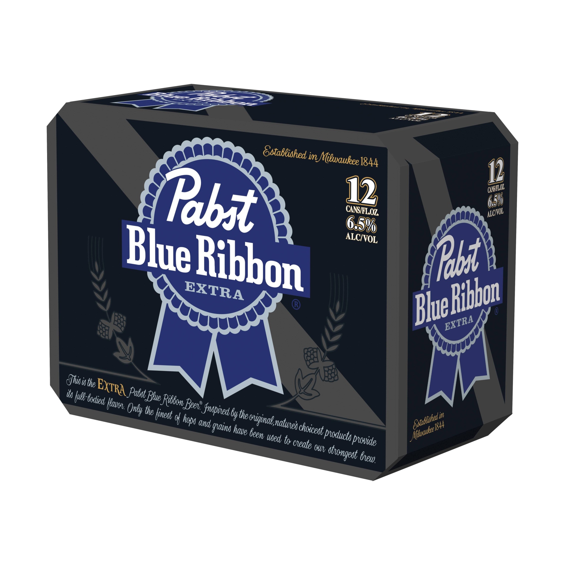 slide 1 of 1, Pabst Blue Ribbon Extra Beer, 12 ct; 12 fl oz