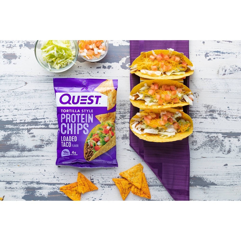 slide 5 of 6, Quest Nutrition Quest Tortilla Style Protein Chips - Loaded Taco, 4 ct, 4.5 oz
