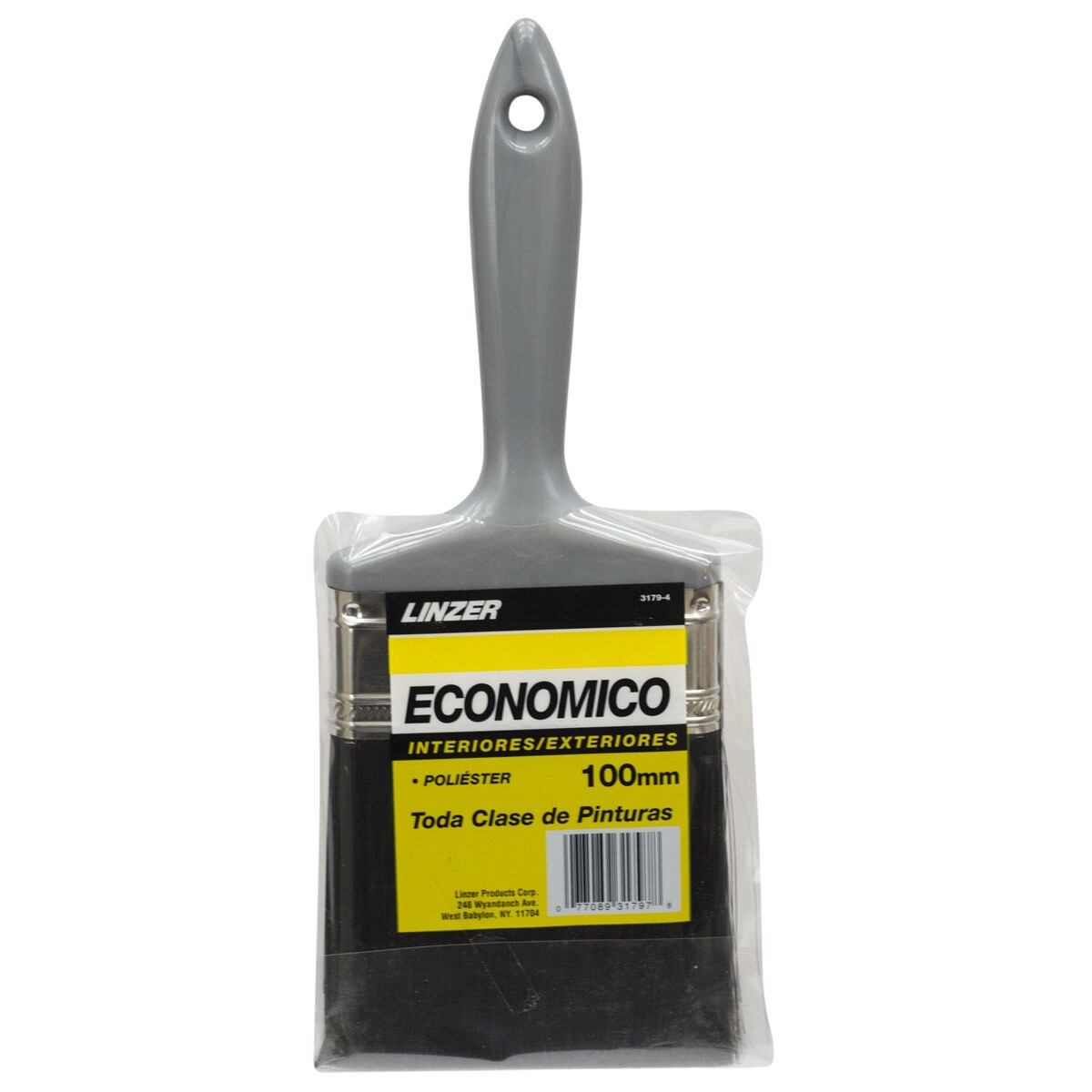 slide 2 of 2, Linzer 4 inch economy poly brush, 1 ct