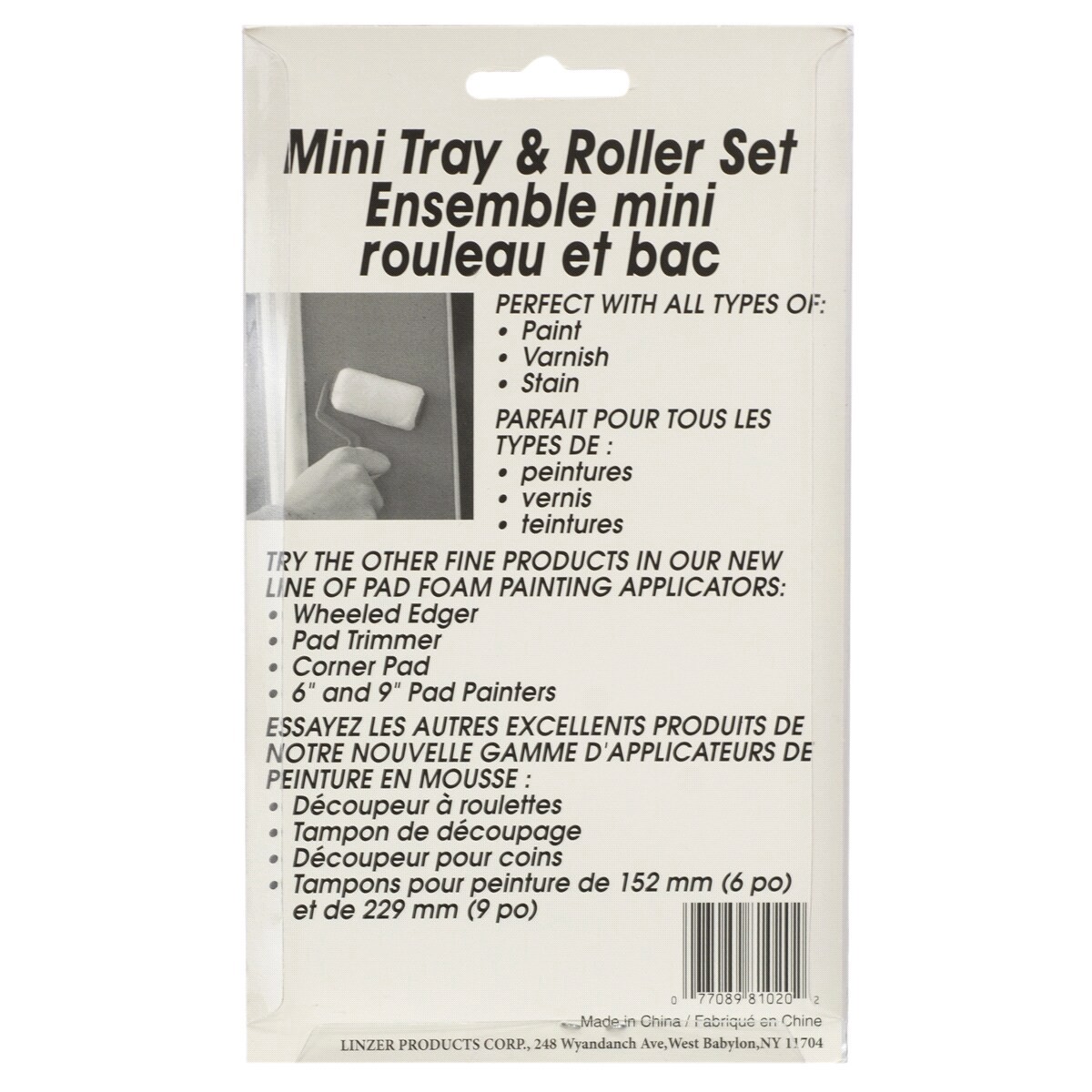 slide 2 of 2, Linzer 3 Inch Mini Roller And Tray Set, 3 ct