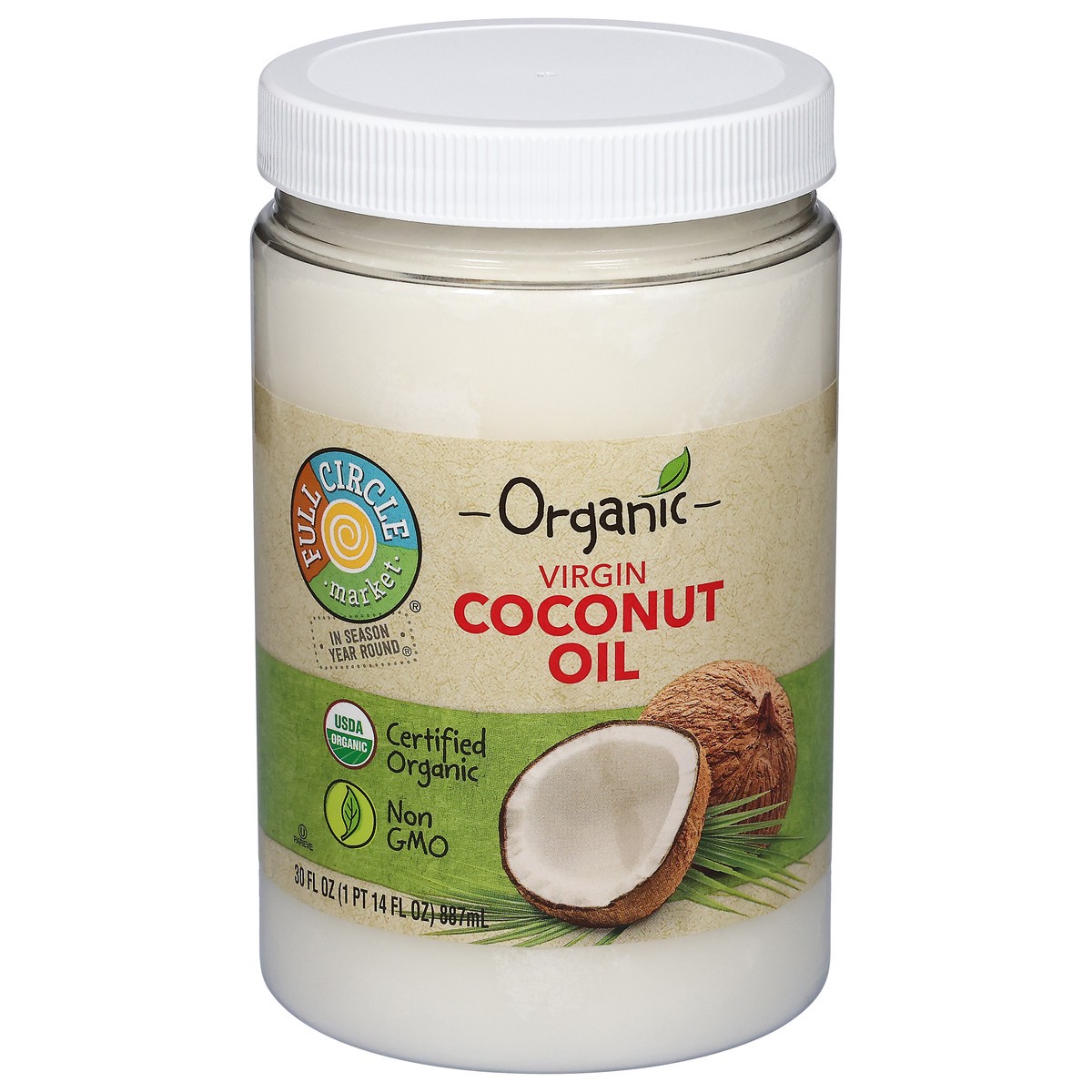 slide 3 of 4, Full Circle Market Organic Virgin Coconut Oil 30 fl oz, 30 fl oz