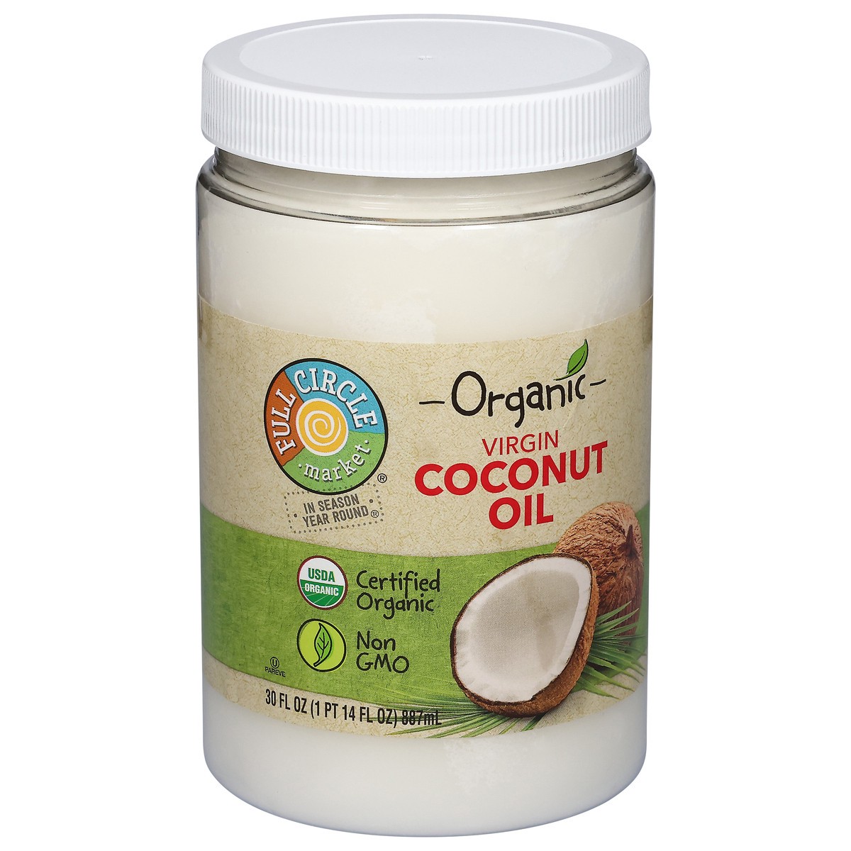 slide 4 of 4, Full Circle Market Organic Virgin Coconut Oil 30 fl oz, 30 fl oz