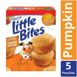 Entenmann's Little Bites Seasonal Limited Edition Pumpkin Mini Muffins, 5 pouches, 8.25 oz