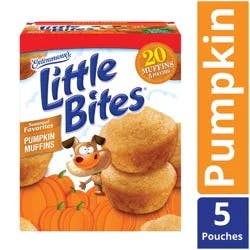 Entenmann's Little Bites Seasonal Limited Edition Pumpkin Mini Muffins, 5 pouches, 8.25 oz