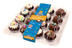 Two Bite White Frosting Brownies With Colored Sprinkles - 14 Oz