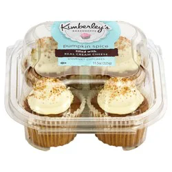 Kimberley's Gourmet Pumpkin Spice Cupcakes, 4 Ct, 11.5 Oz