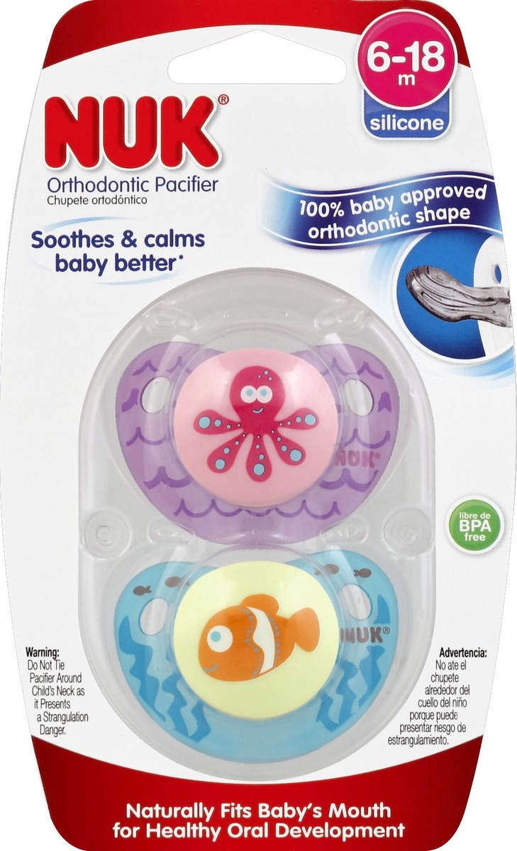 slide 2 of 2, Nuk Pacifier Do Star, 2 ct