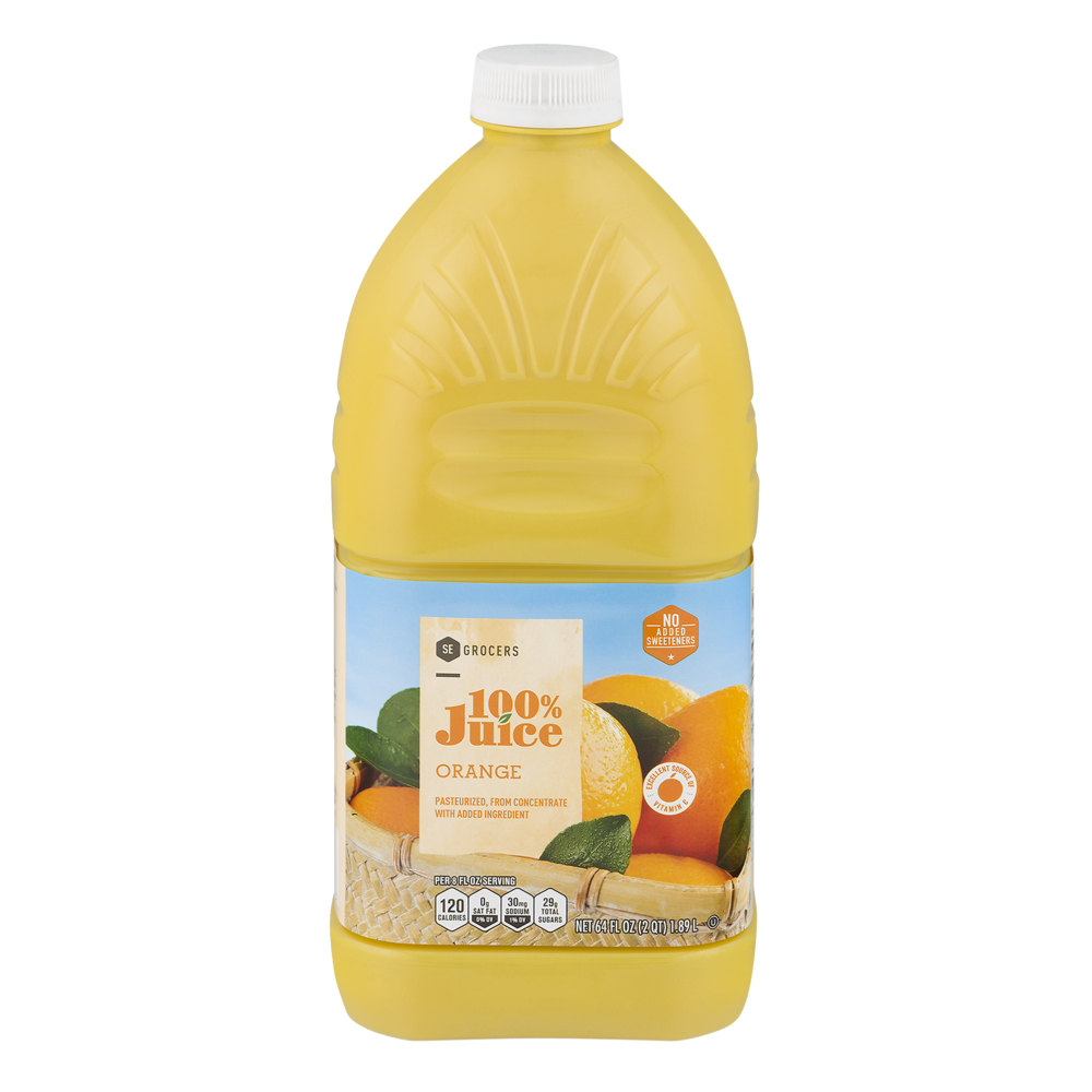 slide 1 of 1, SE Grocers 100% Orange Juice - 64 oz, 64 oz