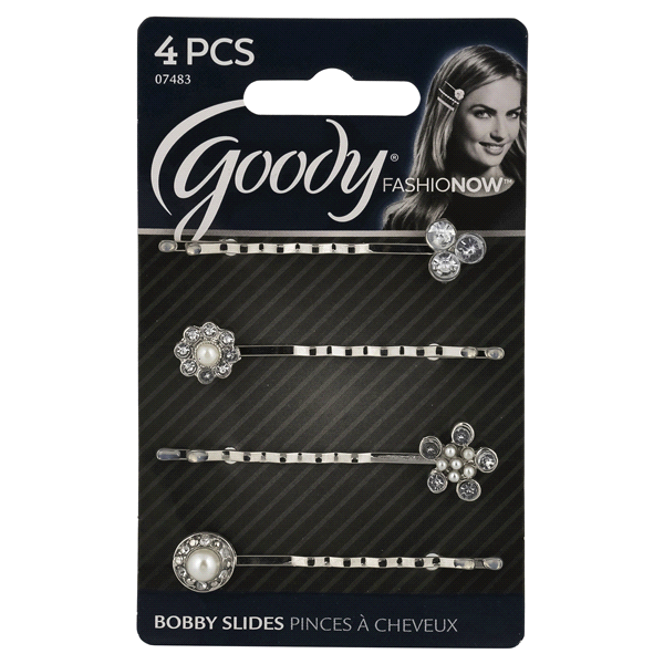 slide 1 of 1, Goody FashioNow Luxe Petite Rhinestone Bobby Slides, 4 ct