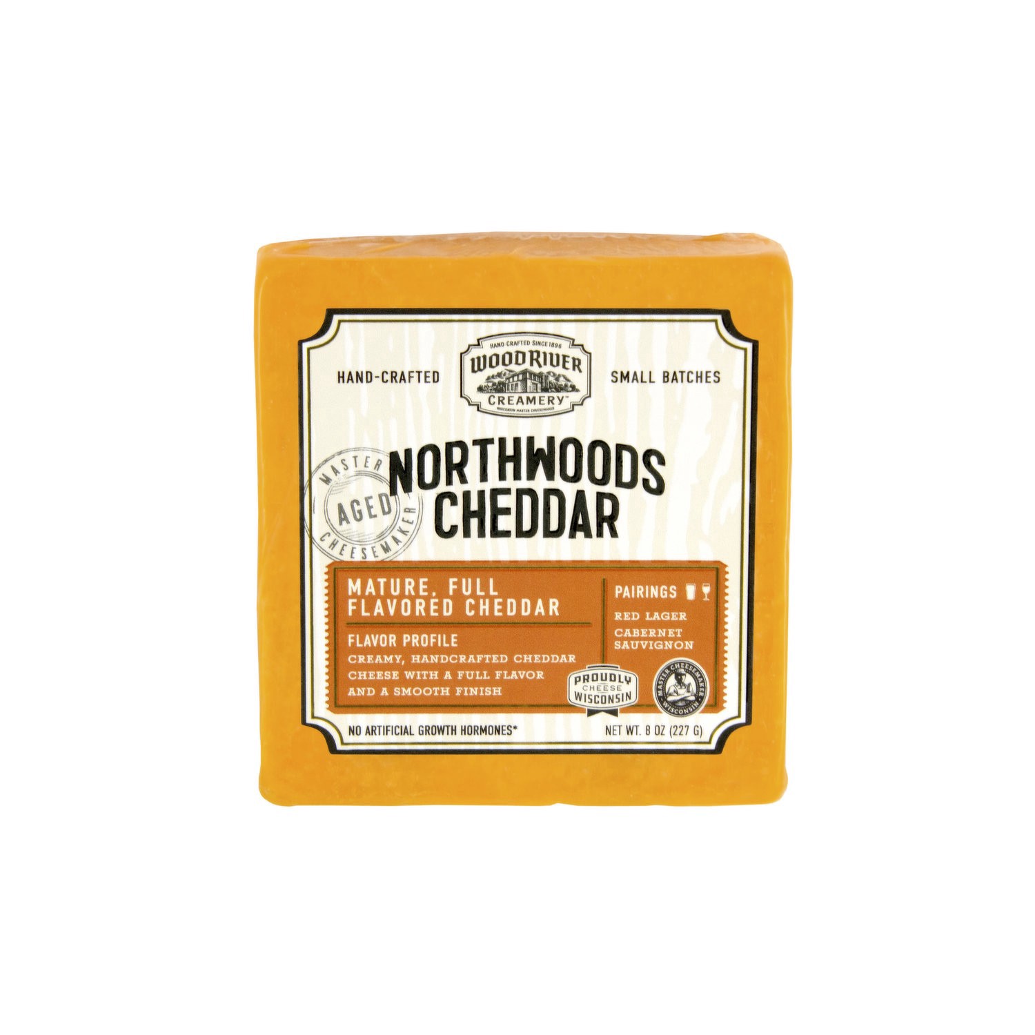 slide 1 of 1, Wood River Creamery Northwoods Cheddar Cheese 8 oz, 