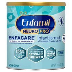 Enfamil NeuroPro EnfaCare Premature Baby Formula Milk Based with Iron, Powder Can, 13.6 Oz