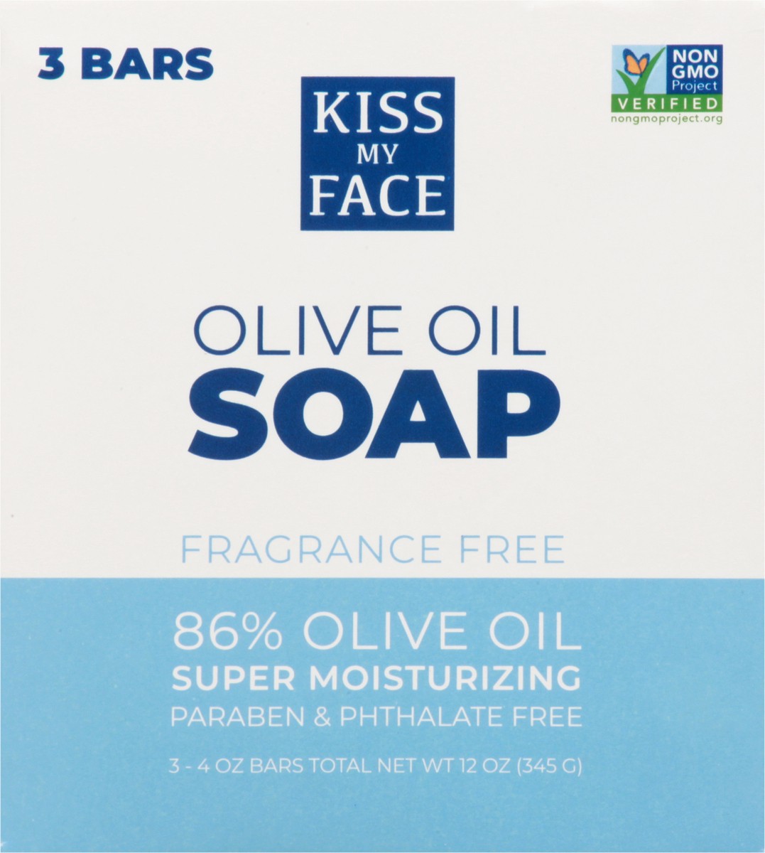 slide 6 of 10, Kiss My Face Fragrance Free Olive Oil Soap 3 ea, 12 oz