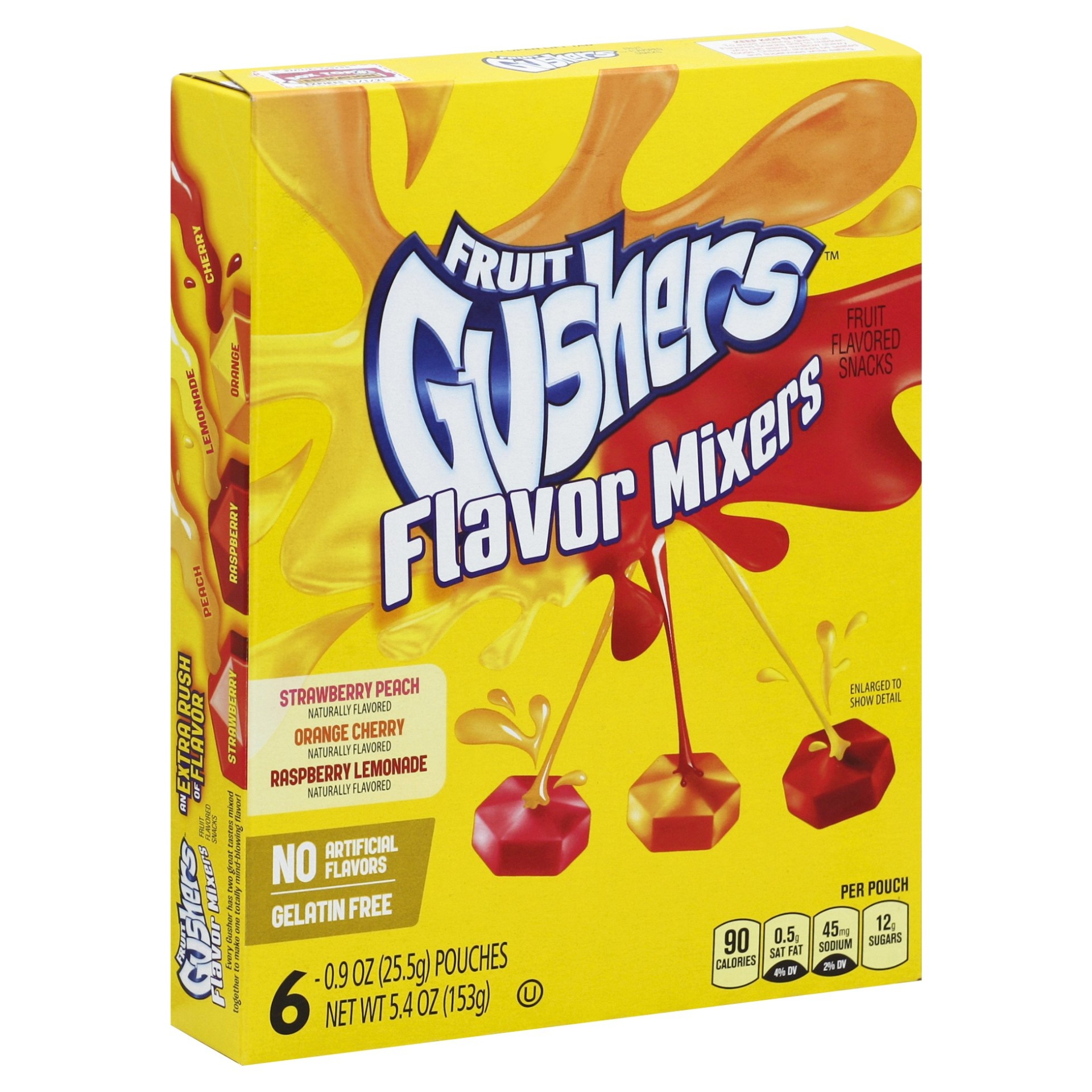 slide 1 of 1, Betty Crocker Gushers Flavor Mixers, 6 ct; 0.9 oz