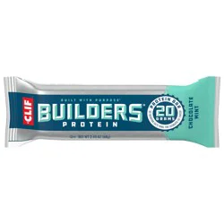 CLIF BUILDERS Protein Bar- Chocolate Mint Flavor - 20g Plant Based Protein - Gluten Free - Non-GMO - Low Glycemic - No Artificial Sweeteners - 2.4 oz.