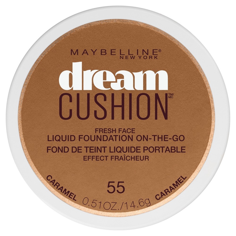 slide 3 of 4, Maybelline Dream Cushion Foundation 55 Caramel, 0.51 fl oz