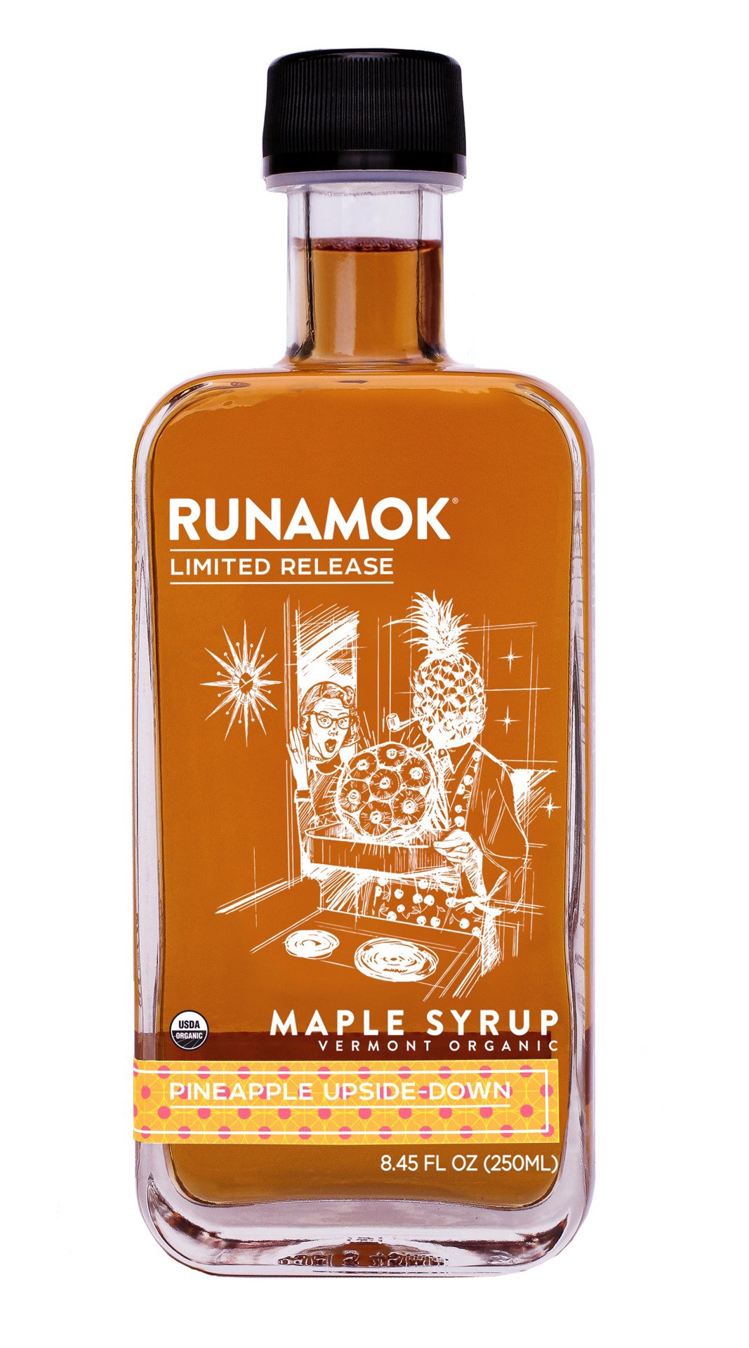 slide 1 of 1, Runamok Pineapple Upside Down Maple Syrup, 8.45 oz