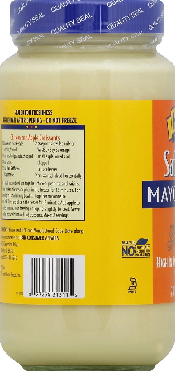 slide 3 of 6, Hain Pure Foods Hain Safflower Mayonnaise, 24 oz