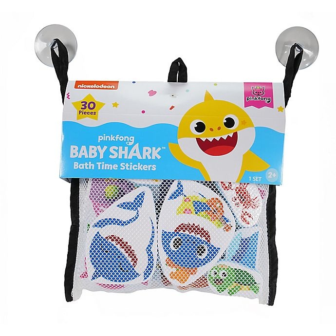 slide 2 of 2, Pinkfong Baby Shark Bath Sticker Pack, 30 ct