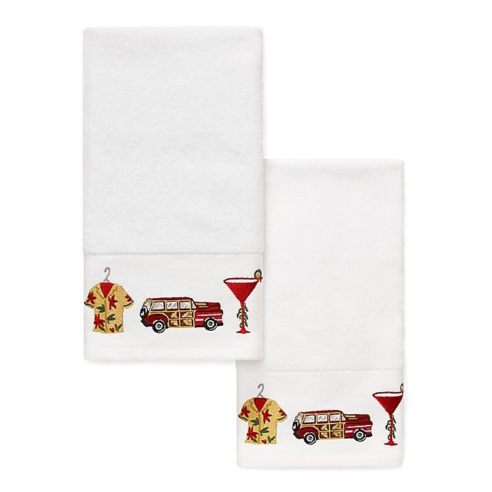 slide 1 of 2, Tommy Bahama Tropical Garland Embroidered Hand Towel Set, 1 ct